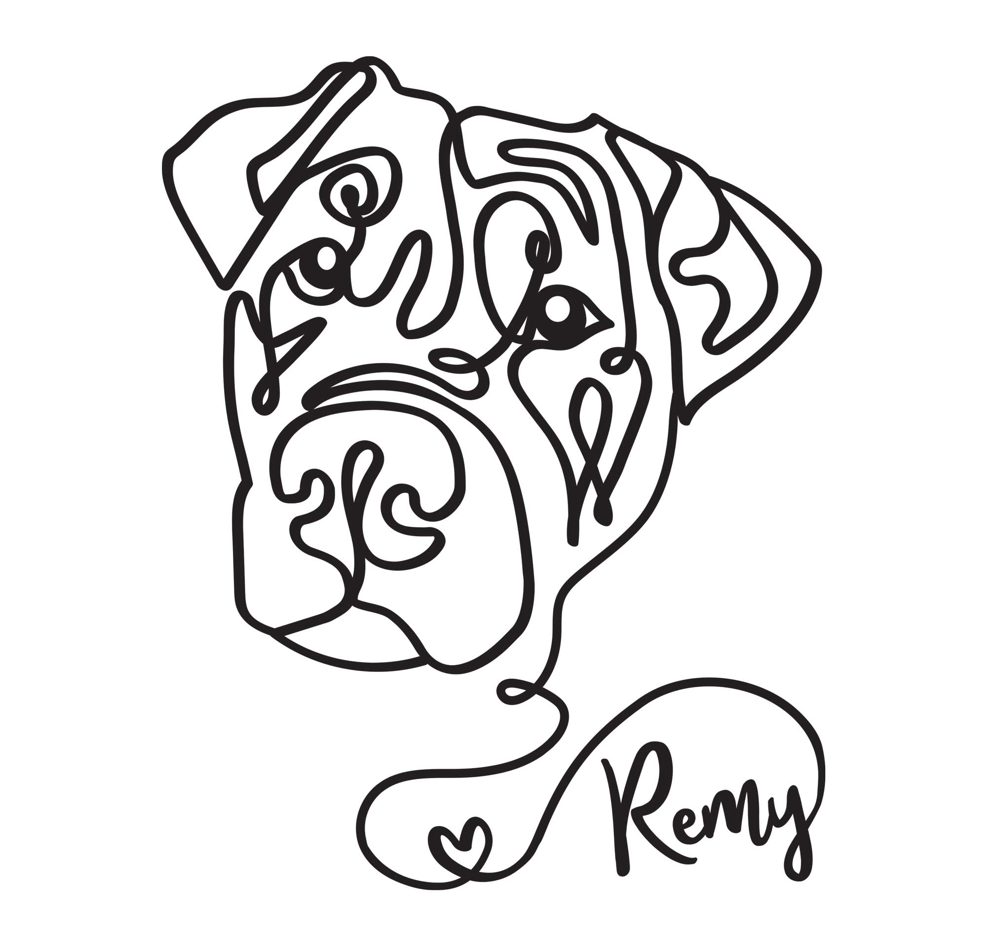 single line drawing - sir remington of Milton