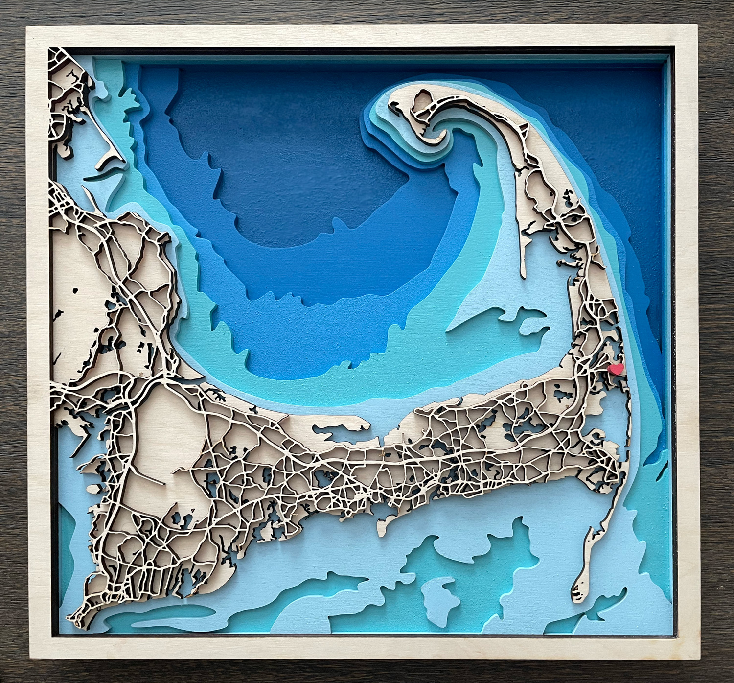 Multi-layed Cape Cod Personalized Map