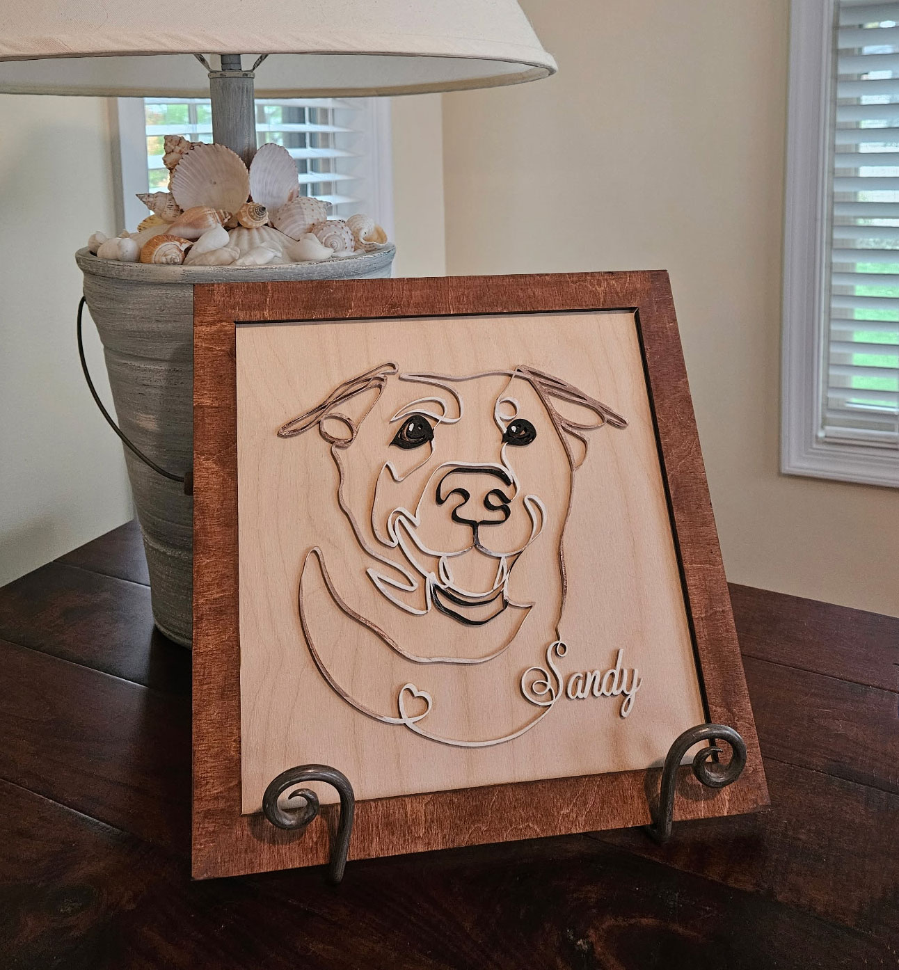 single line pet portrait