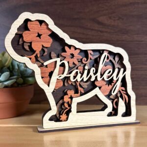 Bulldog with the name Paisley as part of the Heirloom collection